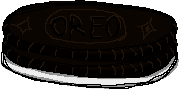 An Oreo compared to an oore. The Oreo is a cookie-creme-cookie stack and the oore is a cookie-cookie-creme stack.